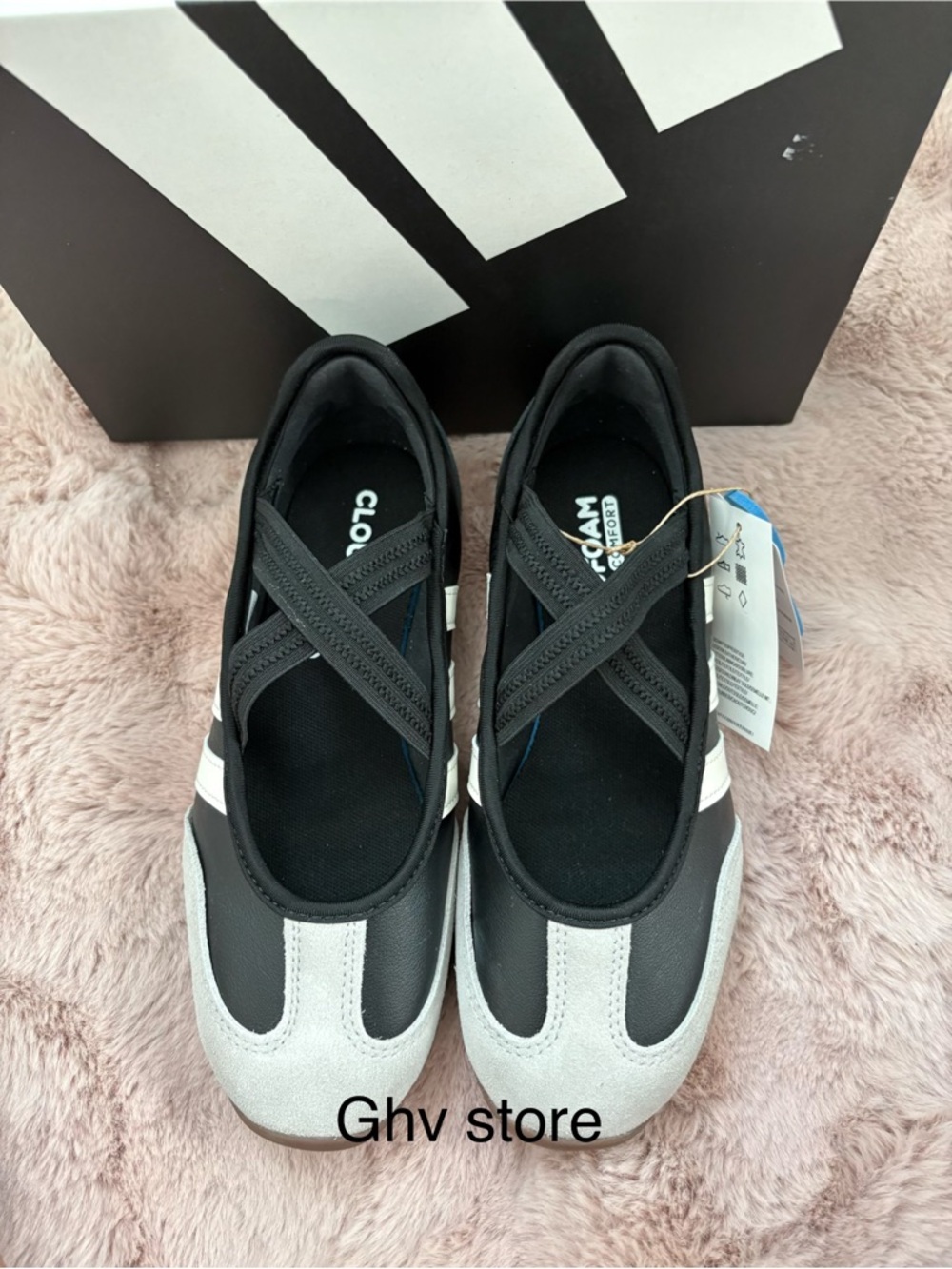 adidas Black and White barreada Mary Jane ballet Style Sneakers - Picture 8 of 10